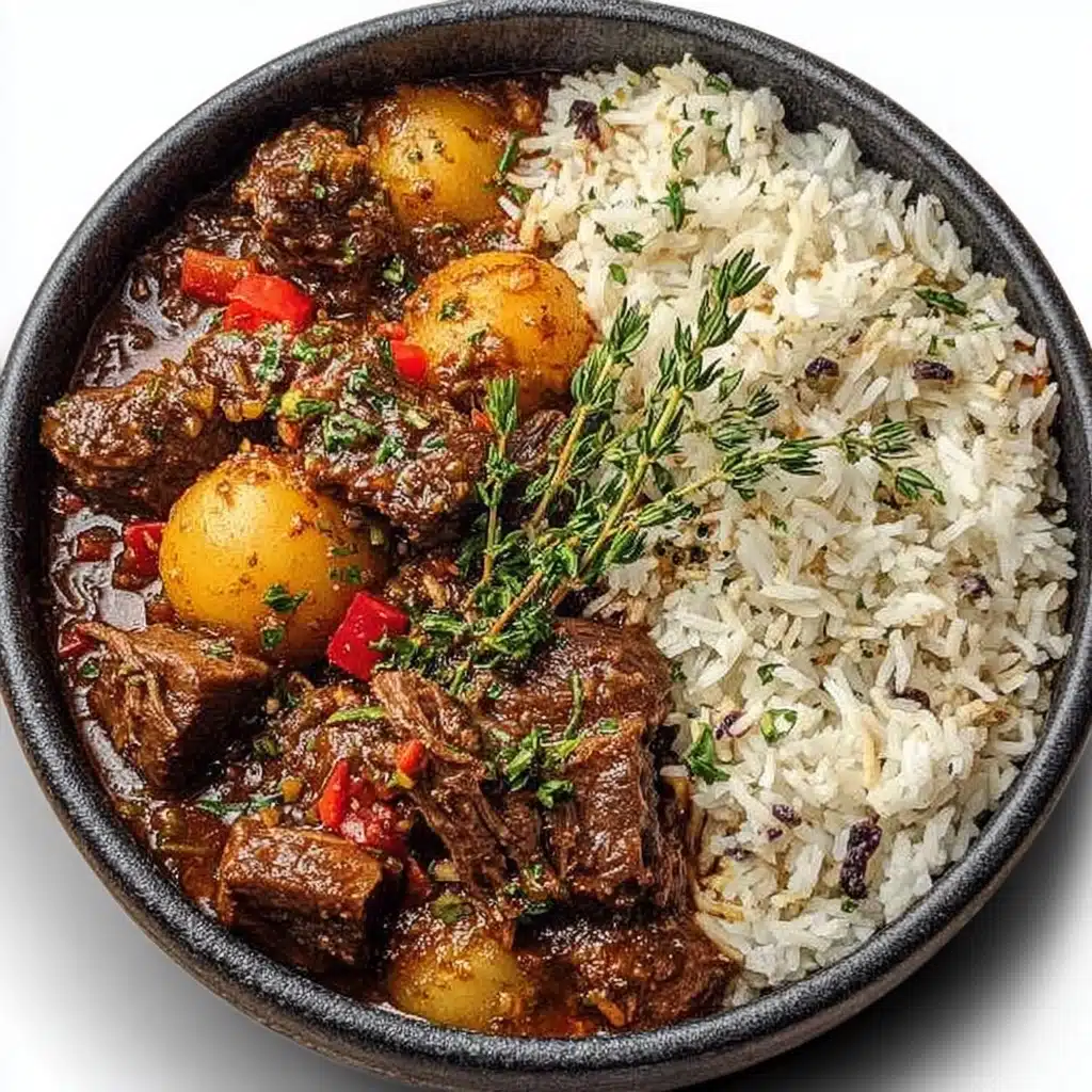 Jamaican Curry Goat with Coconut Rice Recipe