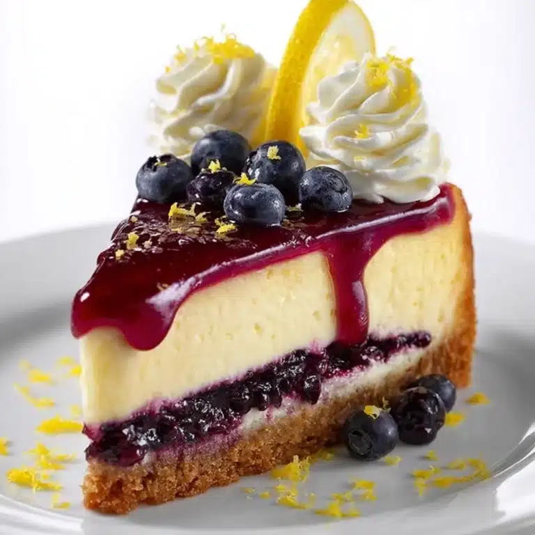 Lemon Blueberry Cheesecake Cake Recipe