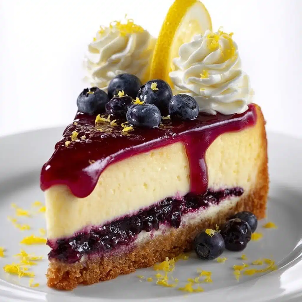 Lemon Blueberry Cheesecake Cake Recipe - Recipe Image