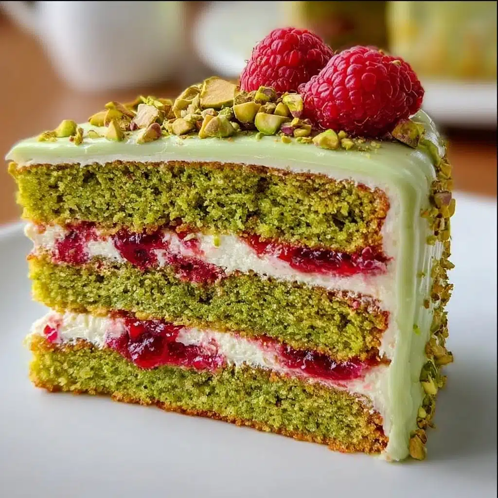 Pistachio Raspberry Cake Recipe - Recipe Image