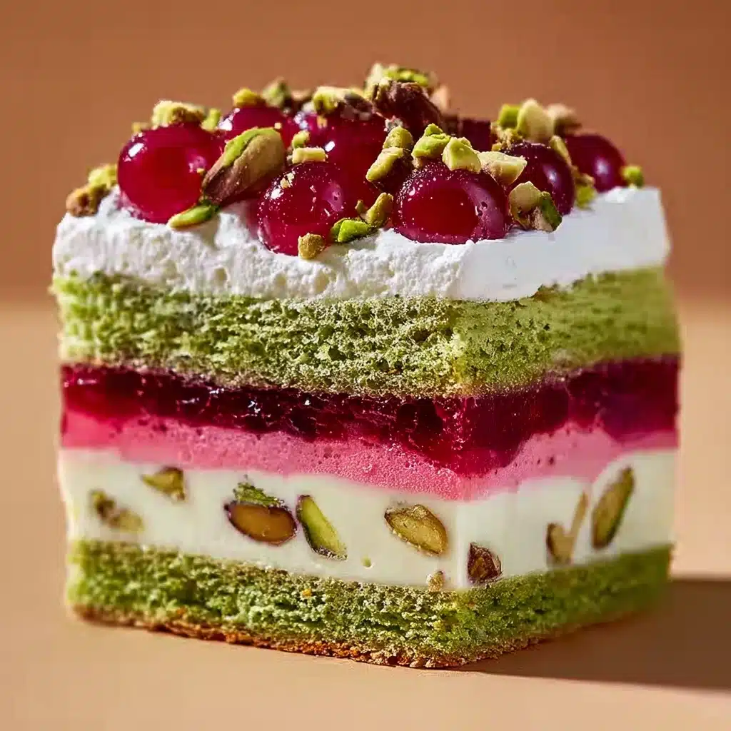 Heavenly Pistachio Raspberry Dream Cake Recipe - Recipe Image