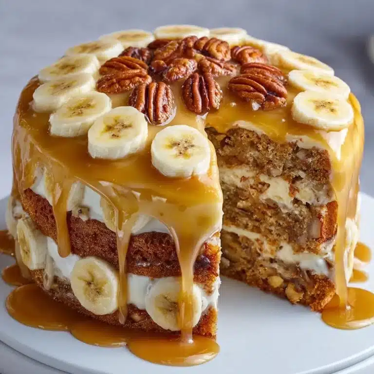 Heavenly Banana Walnut Cream Cake Recipe