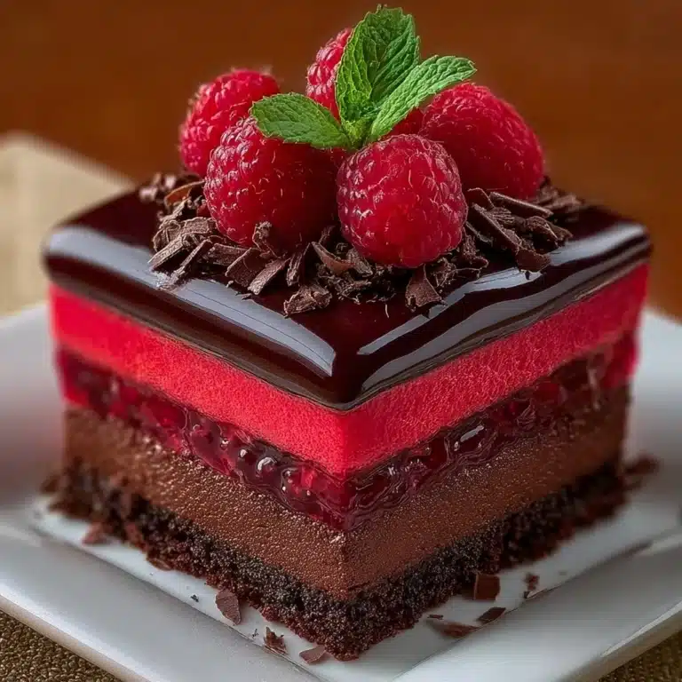 Indulgent Raspberry Chocolate Mousse Cake Delight Recipe