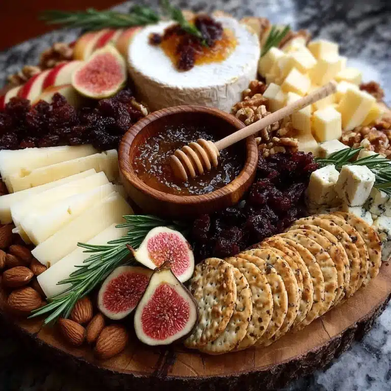 Almond & Fig Honey Cheese Board Recipe