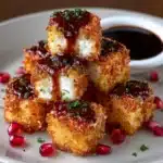 Almond-Crusted Brie Bites with Pomegranate Glaze Recipe
