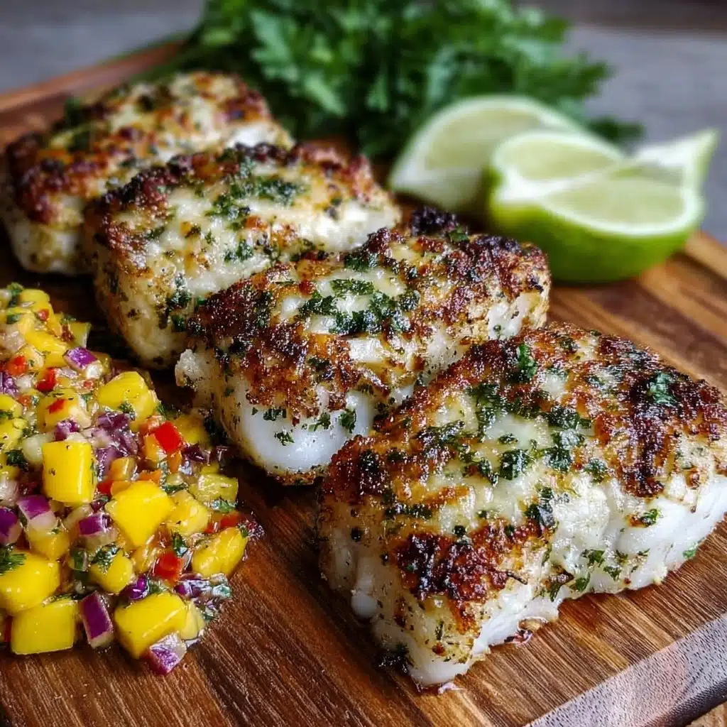 Coconut Lime Fish with Mango Salsa Recipe - Recipe Image
