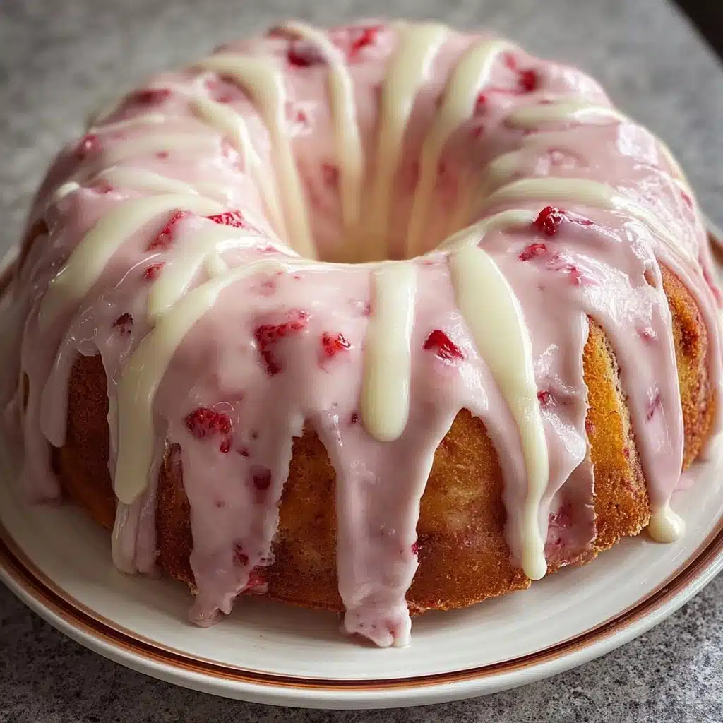 Homemade Strawberry Cream Cheese Pound Cake Recipe - Recipe Image