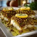 Lemon Garlic Chicken with Pistachio Herb Crust Recipe