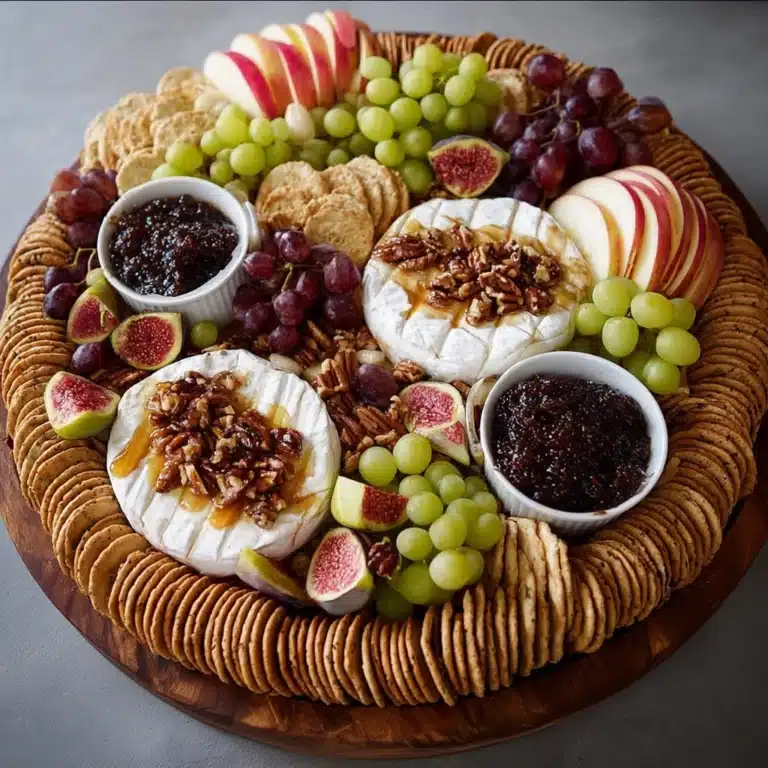 Caramelized Apple & Burrata Board with Fig Balsamic Drizzle Recipe