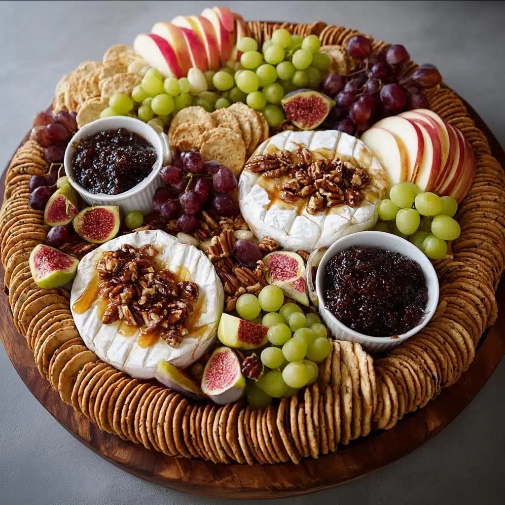Caramelized Apple & Burrata Board with Fig Balsamic Drizzle Recipe