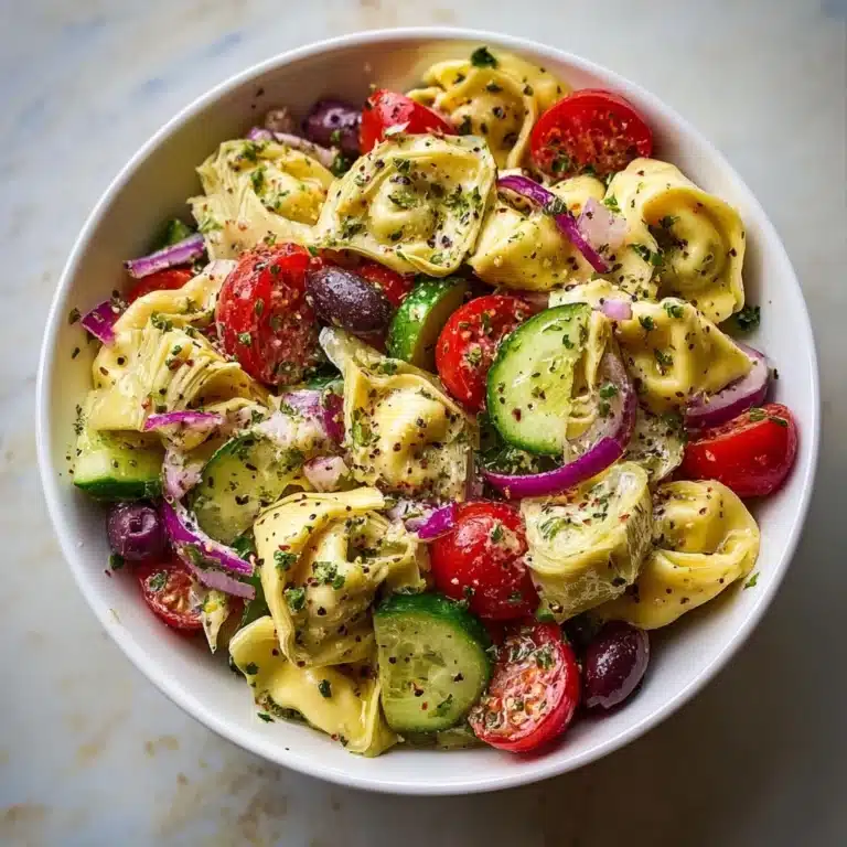 Mediterranean Tortellini Salad with Artichokes & Olives Recipe