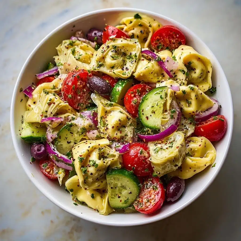 Mediterranean Tortellini Salad with Artichokes & Olives Recipe