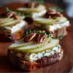 Pear, Cheddar & Pecan Crostini Recipe