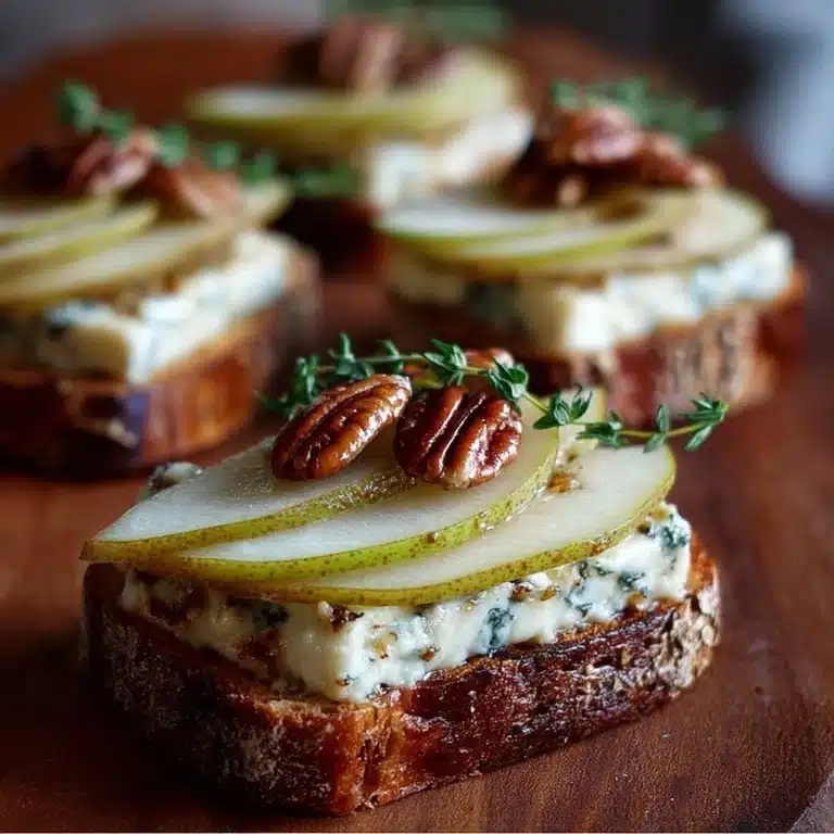 Pear, Cheddar & Pecan Crostini Recipe