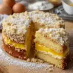 Golden Butter Cheese Crumble Cake Recipe