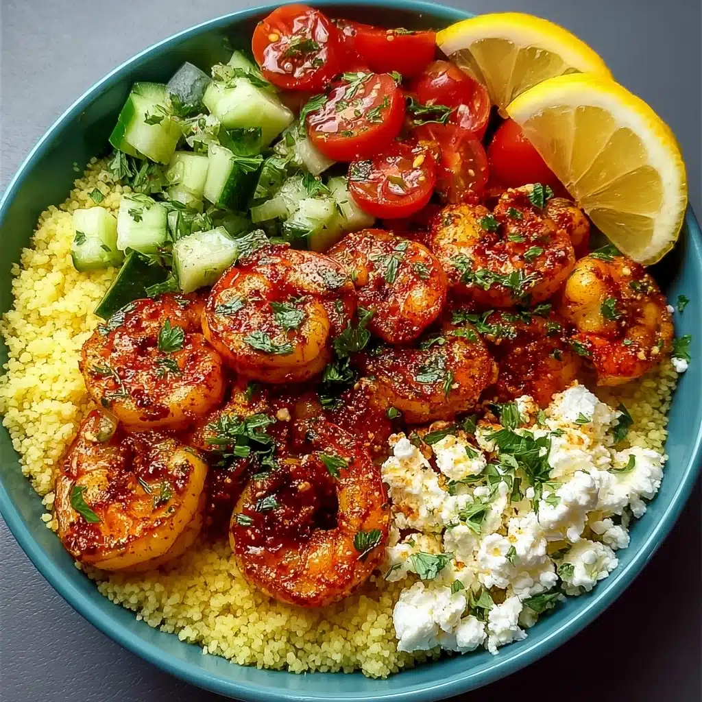 Lemon Garlic Shrimp Couscous Bowl Recipe - Recipe Image
