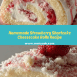 Homemade Strawberry Shortcake Cheesecake Rolls recipe