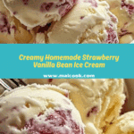 Homemade Strawberry Vanilla Bean Ice Cream Recipe