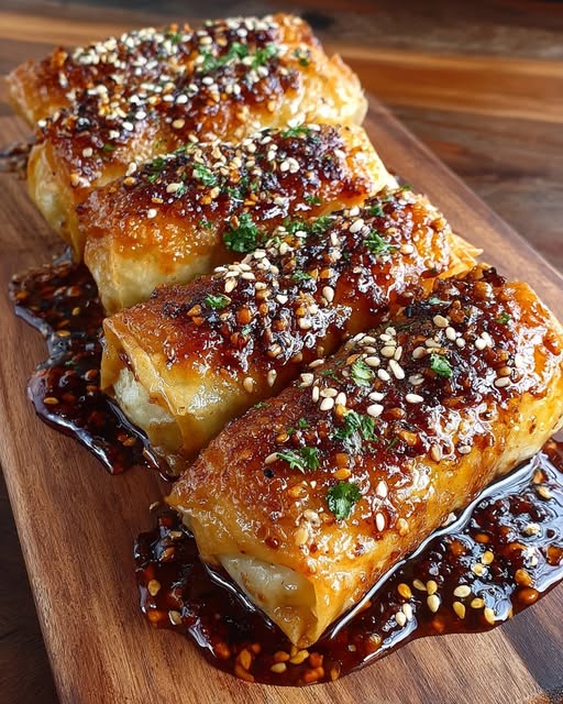 Crispy Fried Feta Rolls with Chili Maple Recipe - Recipe Image