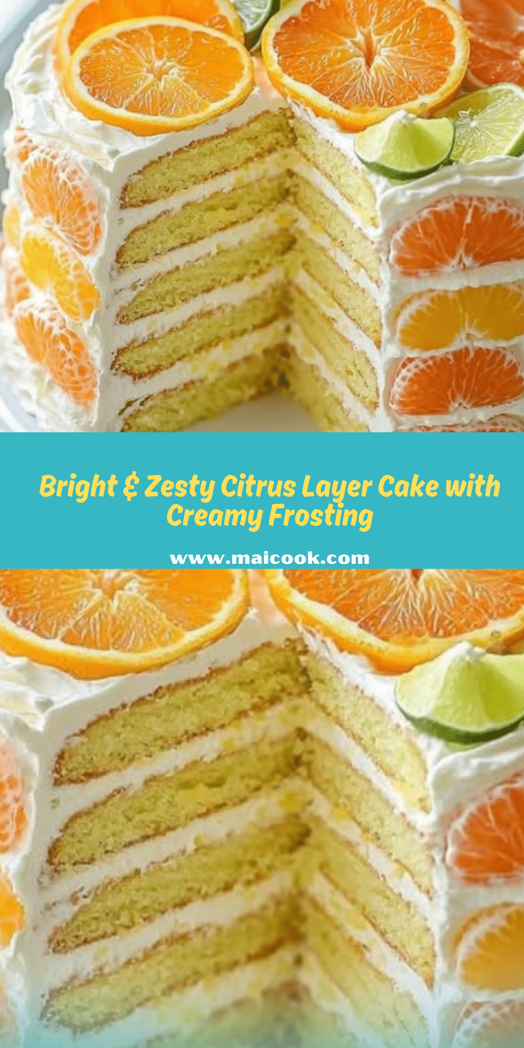 Citrus Layer Cake with Creamy Frosting Recipe - Recipe Image