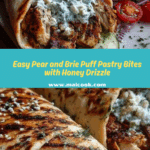 Pear and Brie Puff Pastry Bites with Honey Drizzle Recipe