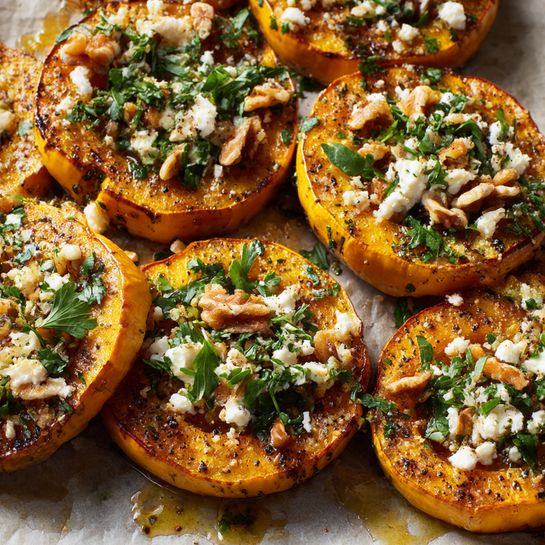 Roasted Butternut Squash Rounds with Honey & Feta Recipe - Recipe Image