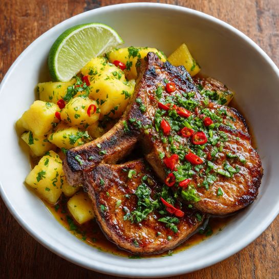 Tropical Jerk Pork Chops Recipe - Recipe Image