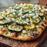 Flatbread with Feta, Zucchini & Lemon-Garlic Yogurt Recipe