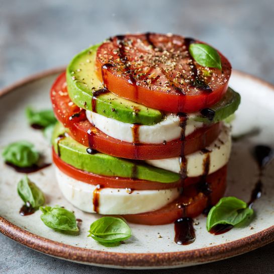 Roasted Tomato Caprese Towers Recipe