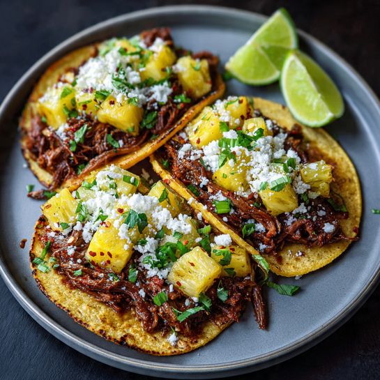 Spicy Pineapple Beef Tacos Recipe