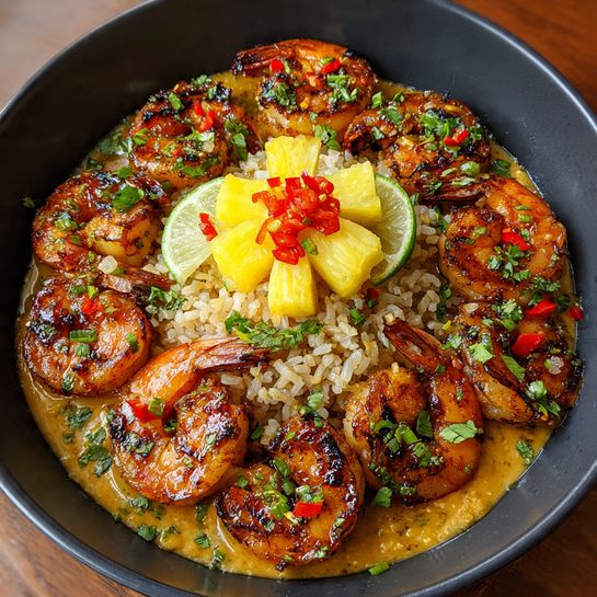 Coconut Curry Shrimp with Pineapple Rice Recipe