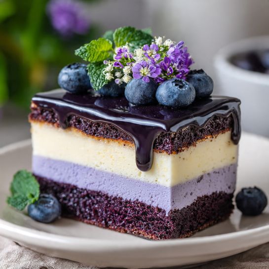 Blueberry Chocolate Lavender Dream Cake Recipe