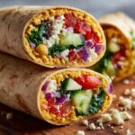& Feta Wrap with Veggies & Tahini Sauce Recipe