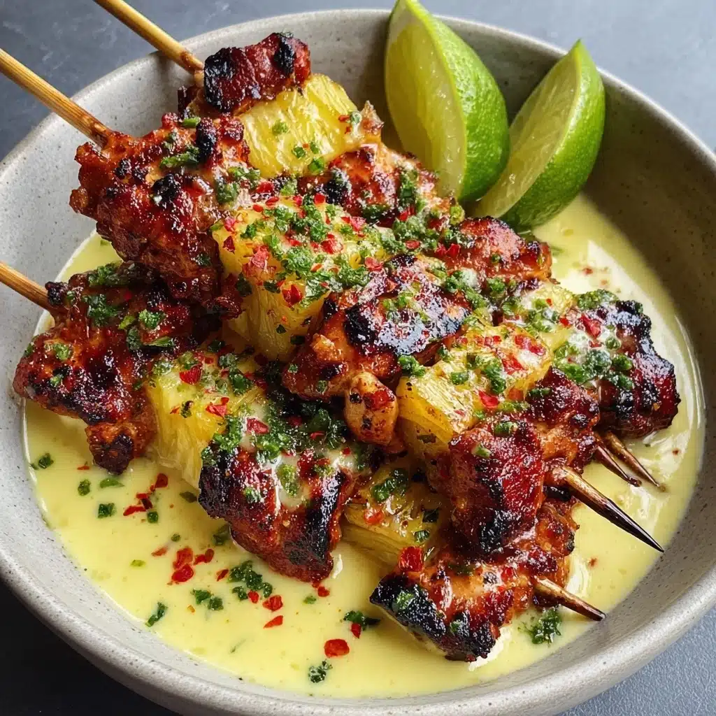 Spicy Pineapple and Jerk Chicken Skewers Recipe - Recipe Image