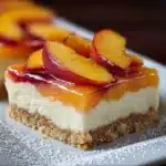 Peaches and Cream Cheesecake Bars Recipe