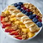 Creamy Yogurt Fruit Bowl with Peanut Butter Recipe