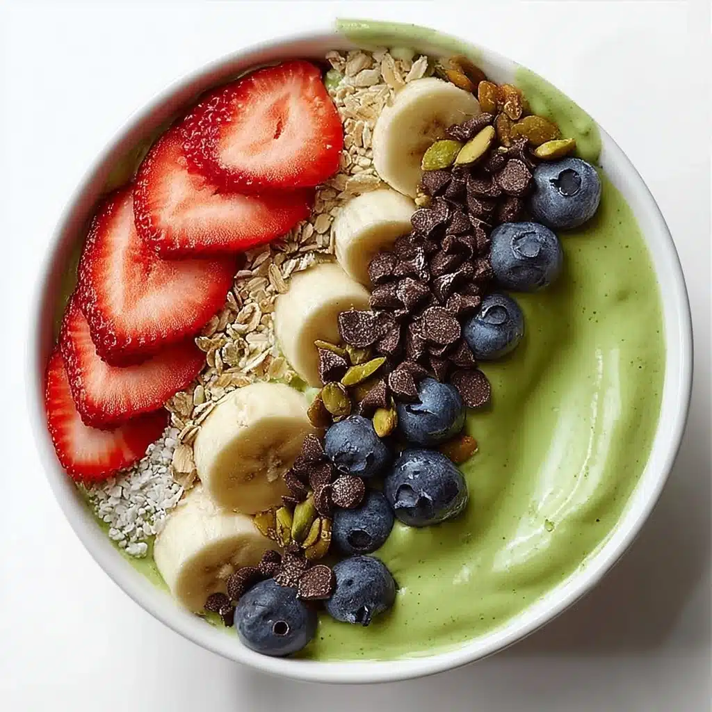 Green Smoothie Bowl with Fruits & Granola Recipe - Recipe Image