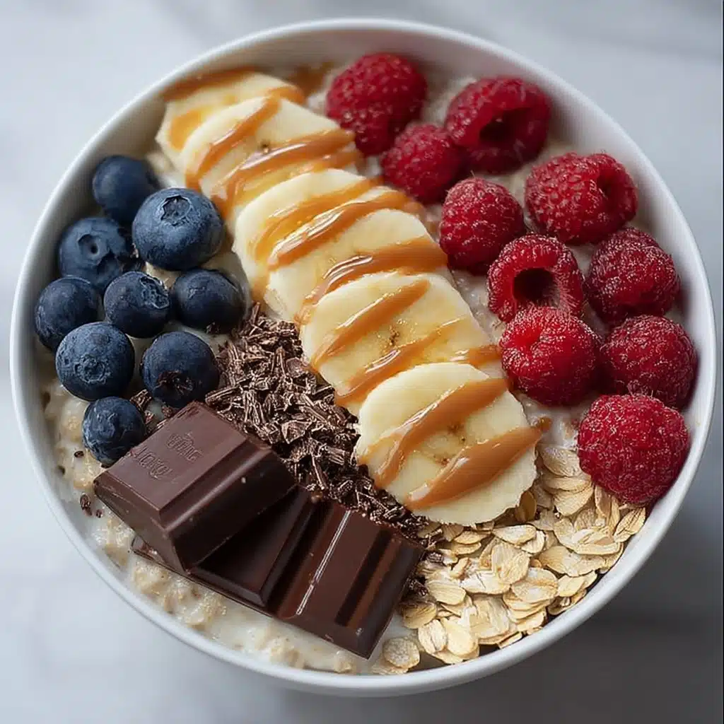 Chocolate Banana Berry Oatmeal Bowl Recipe - Recipe Image