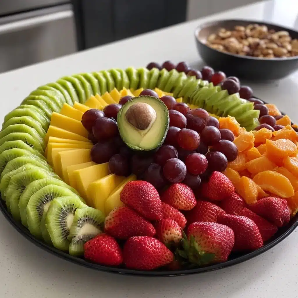 Colorful Fresh Fruit Platter with Avocado Recipe