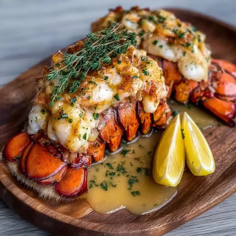 Creamy Garlic Butter Lobster Tails Recipe