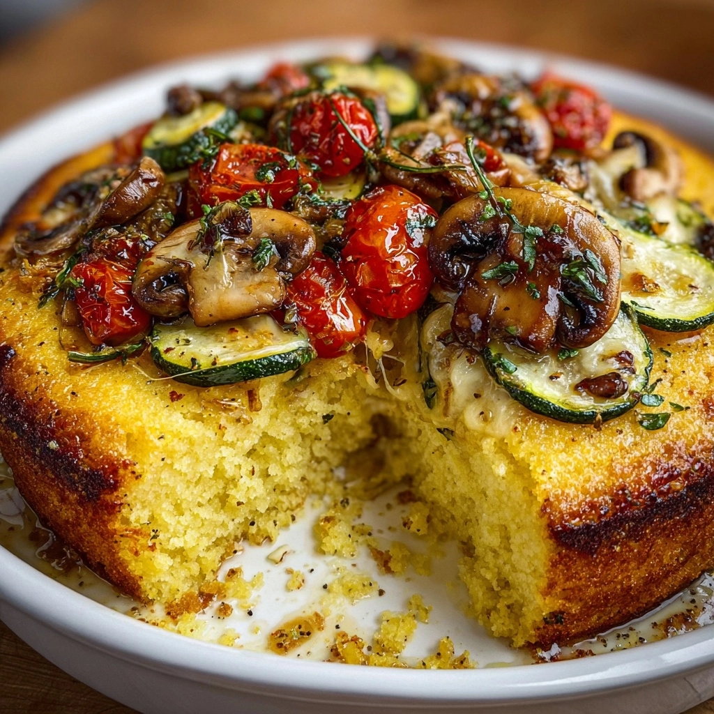 ke with Roasted Veggies & Parmesan Crust Recipe - Recipe Image