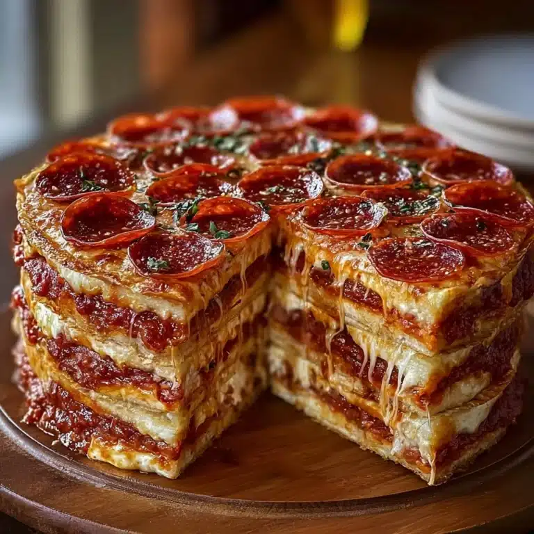 Pepperoni Pizza Layer Cake Recipe