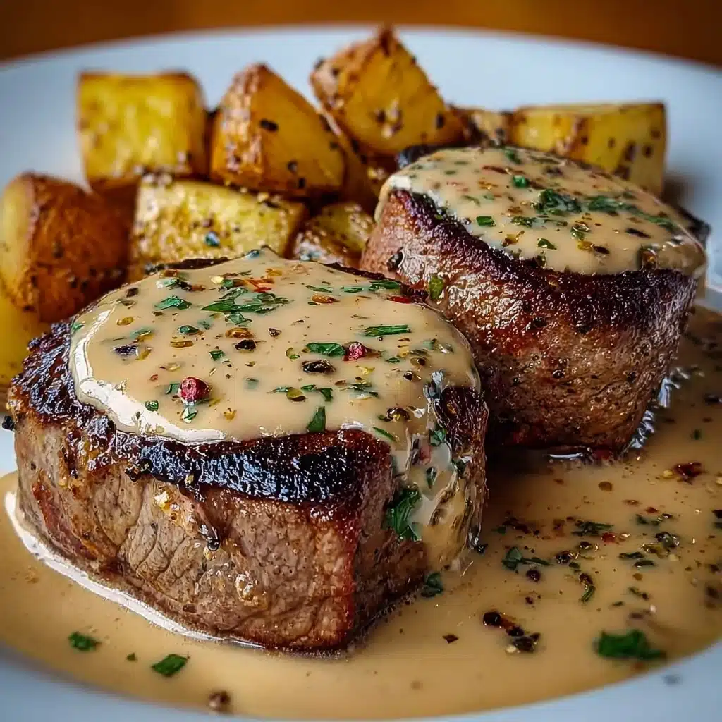 Peppercorn Steak with Creamy Sauce Recipe