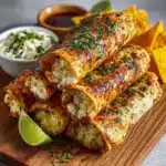 Crispy Baked Feta Rolls with Hot Chili Orange Honey Recipe