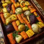 Maple Glazed Root Vegetable Sheet Pan Recipe
