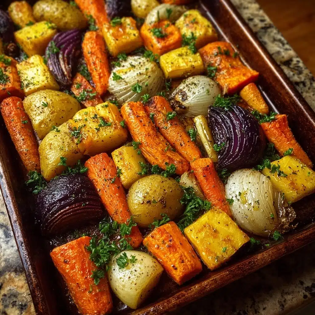 Maple Glazed Root Vegetable Sheet Pan Recipe - Recipe Image