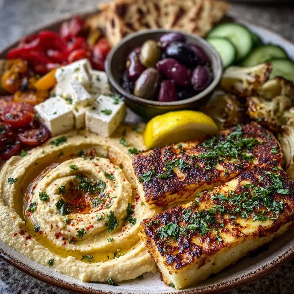 tizer Board with Hummus and Grilled Pita Recipe - Recipe Image