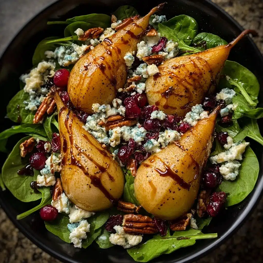Roasted Pear & Blue Cheese Winter Salad Recipe - Recipe Image