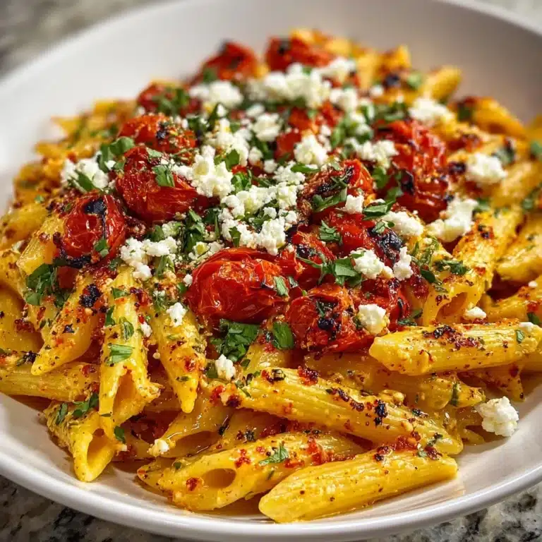 Creamy Roasted Red Pepper Pasta with Feta Recipe