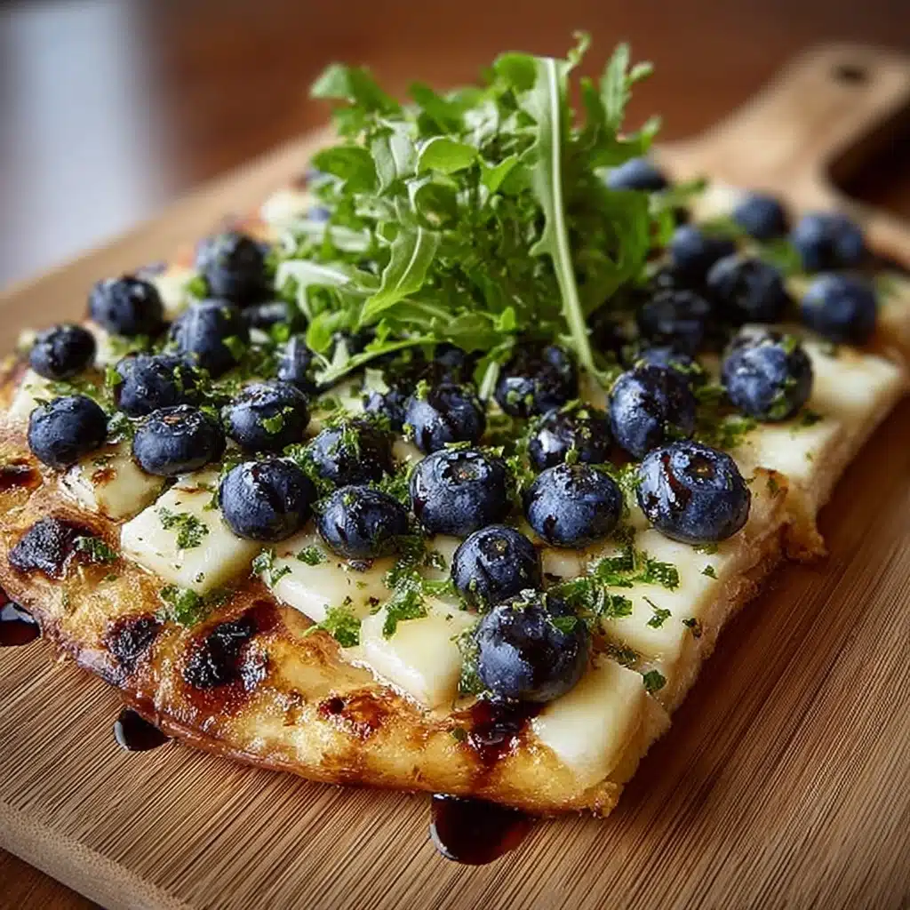 Blueberry, Brie & Thyme Flatbread with Honey Recipe - Recipe Image